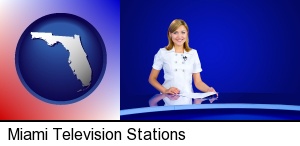 Miami, Florida - a television announcer